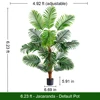Palmier artificiel Phoenix vert de 6,23 pieds avec pot noir