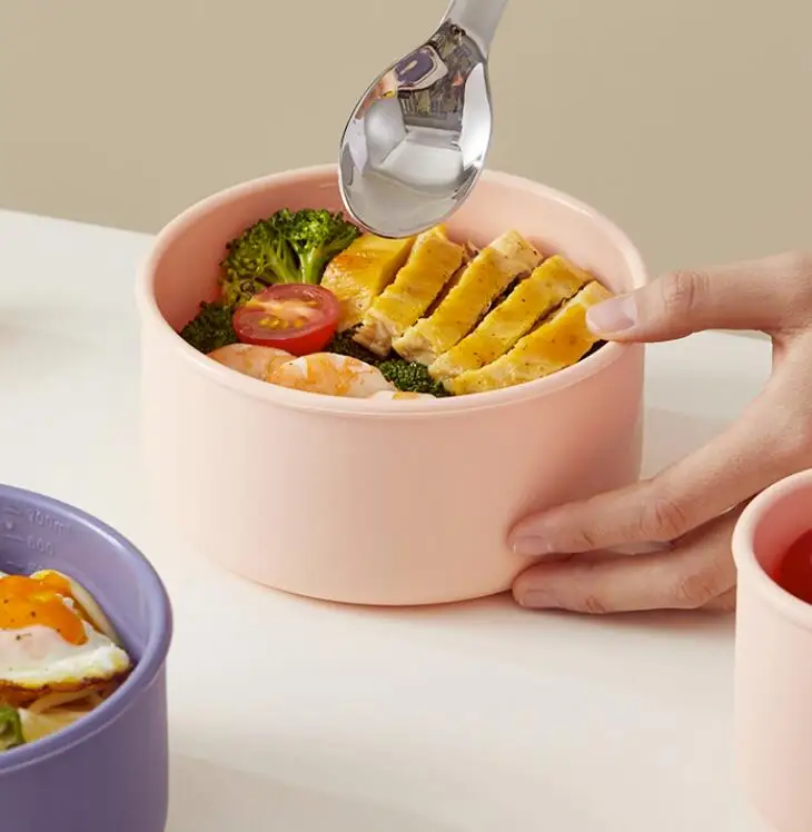 HOBUE Lunchbox Bento Bambini 1300 Ml Con Scomparti: Contenitore Ermetico Per Asilo E Scuola, Blu, Lavabile In Lavastoviglie E Microonde