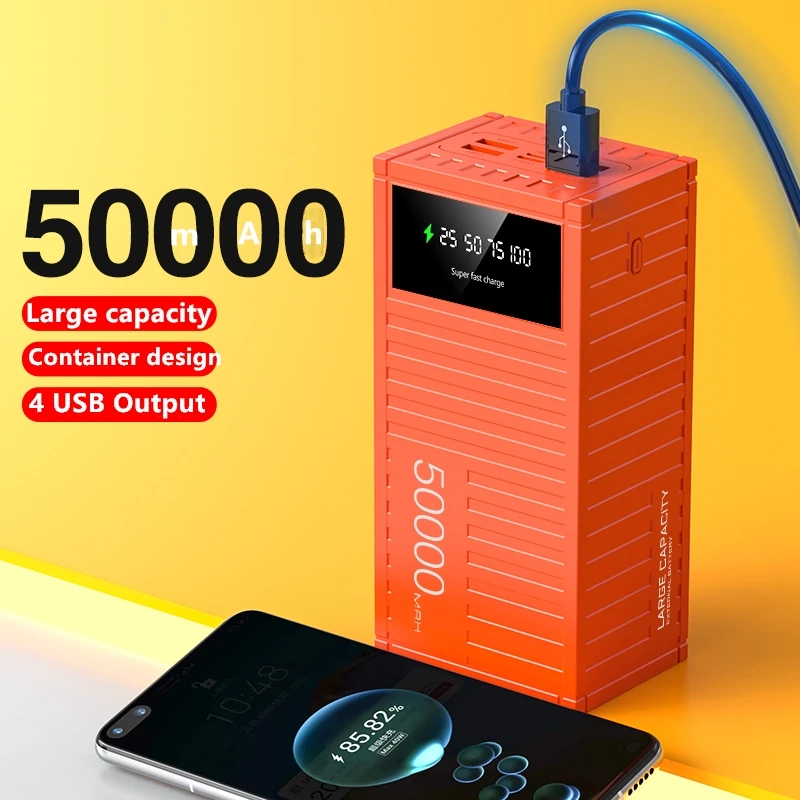 High Capacity Container Portable Power Bank 50000mah Powerbank USB Output  Fast Charging Power Banks 50000mAh Power Station