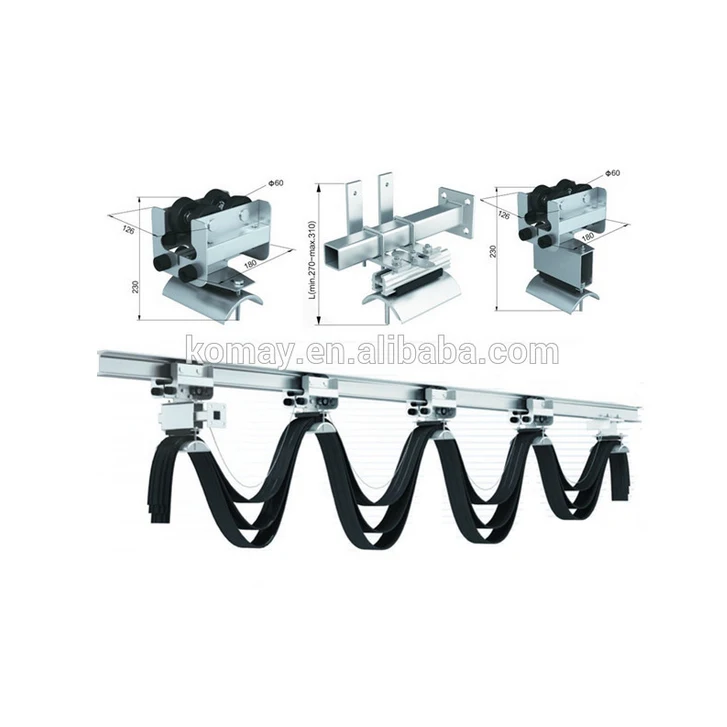 KOMAY Electric Track Trolley Festoon System I-Beam Cable Trolley systems