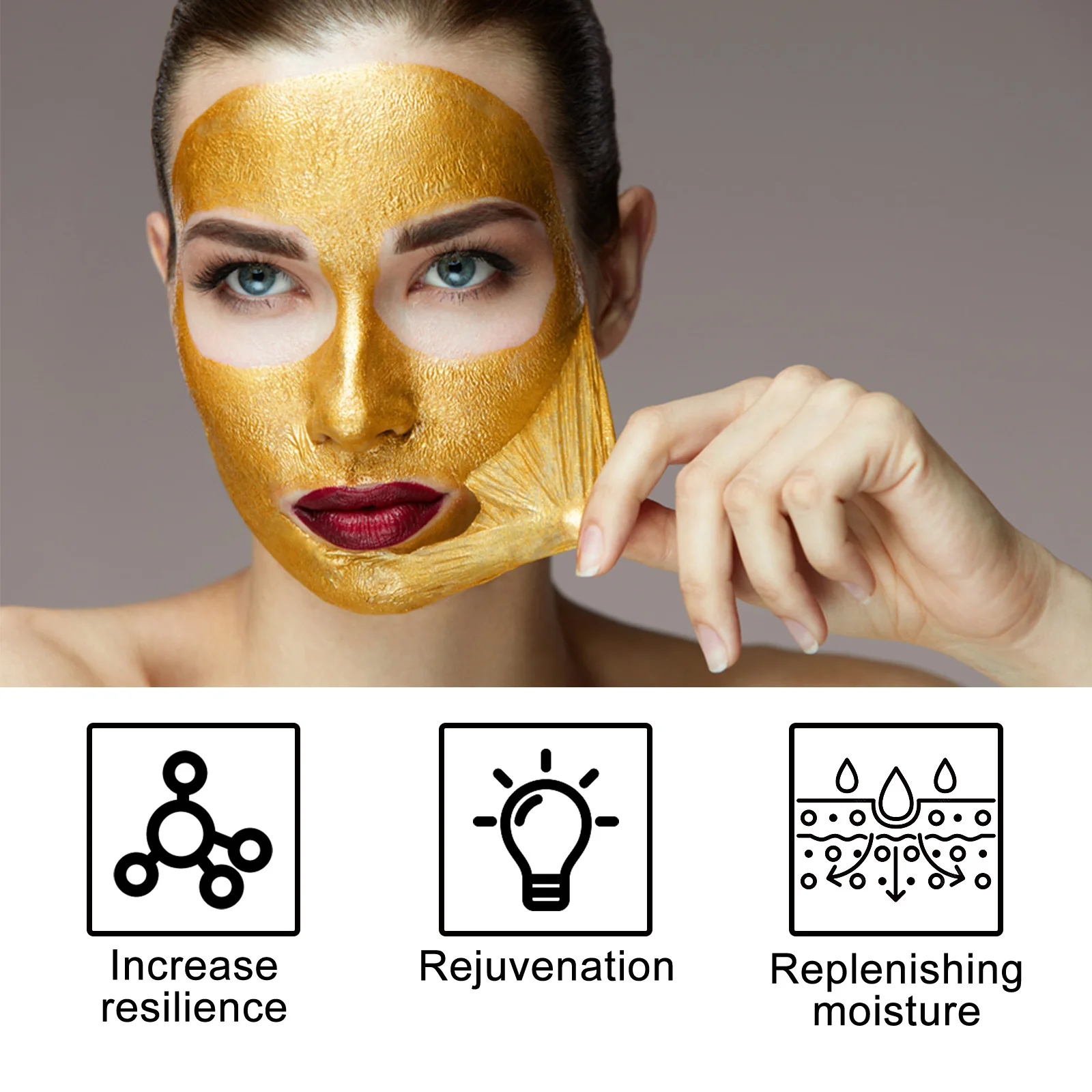 EELHOE Face Deep Cleansing Moisturizing Peel Off Retinol Snake Venom Peptide Gold Mask 100ml