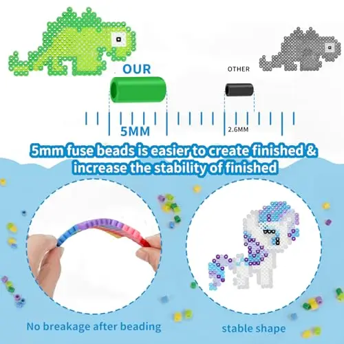 Factory New Design 12000 PCS Birthday Cake Toy Educational DIY Fuse 5mm Hama Beads Colorful Melty Beads for Kids