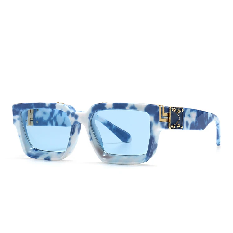 Wholesale millionaire sunglasses Retro Model Catwalk Cloud Print