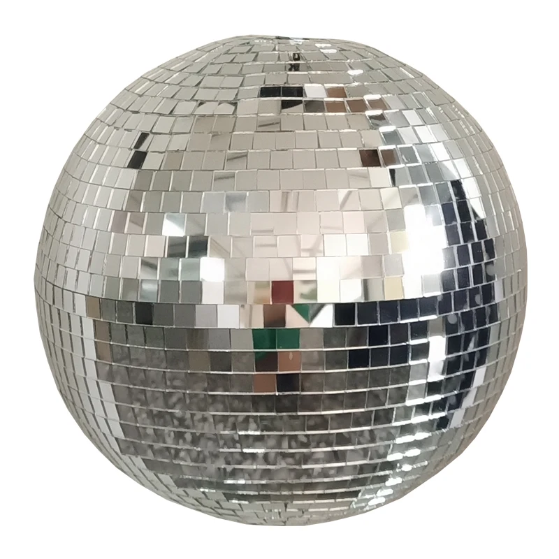 2024 Hot Sales CE Certified 5-150cm Artificial Mirror Ball Christmas Ornament Silver Rotating Glass Disco Party Decor
