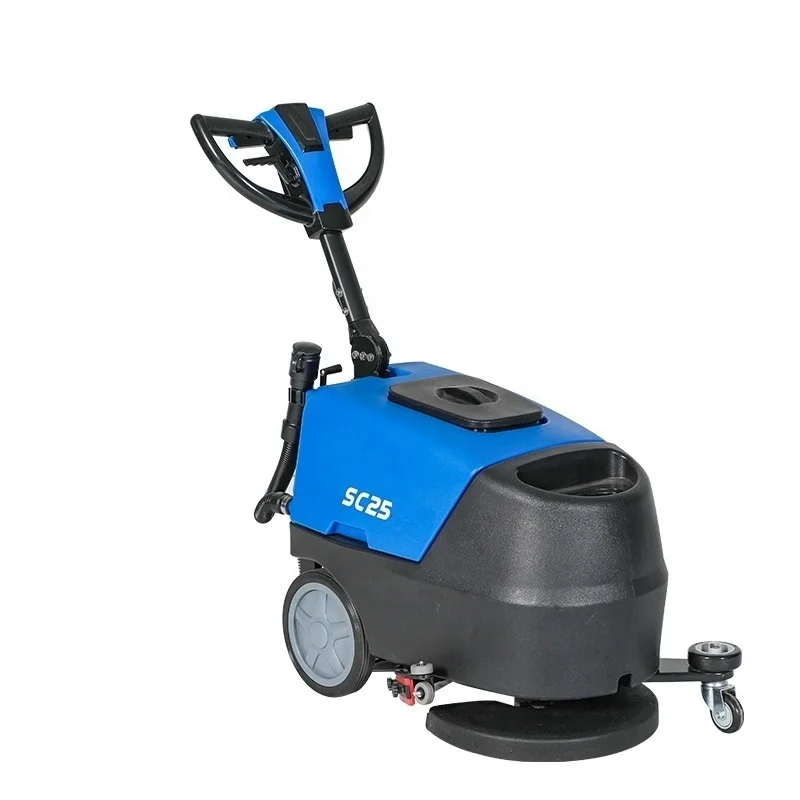 SC25C Cordless Compact Battery Operating Walk Behind Floor Scrubber Cleaning Machine for School Gym Hotel Workshop