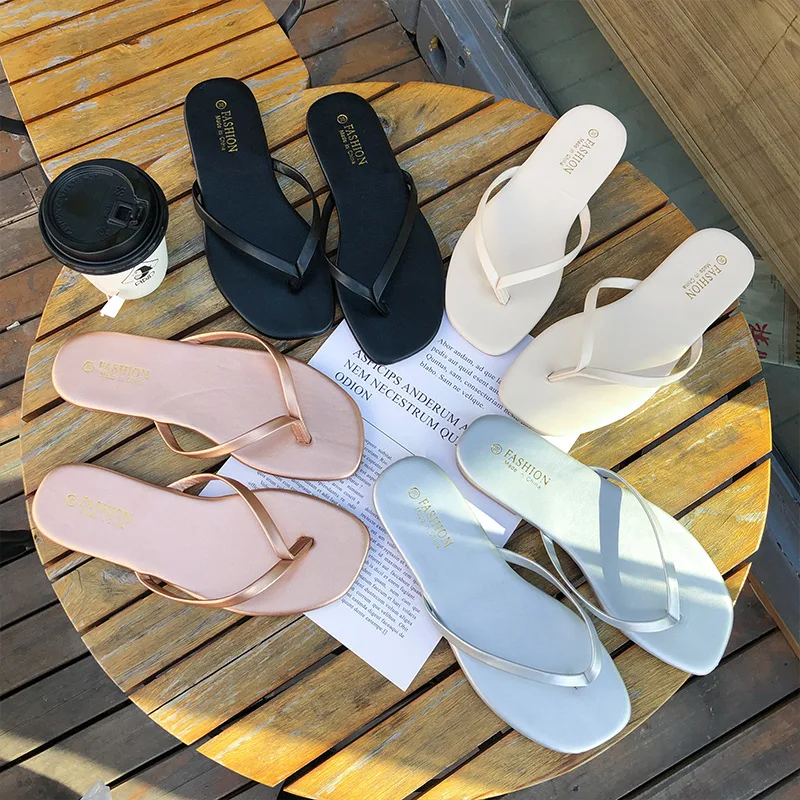 Dollar Low Price Vietnam Ladies Slippers Beach Girls Words Comfort Pvc  Outsole Flip Flops Shoes for Women