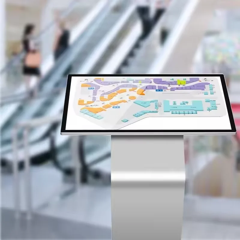 43/55 inch digital signage Metal Floor Stand Lcd Advertising Digital Signage Kiosk With Android Indoor Touch Screen Display supplier