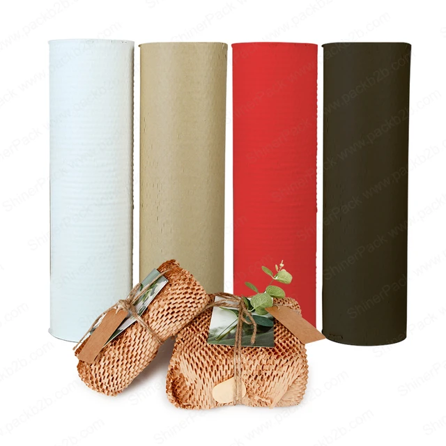 Brown color Good Quality & Hot Sell Kraft honeycomb Wrapping Paper for Gift Packaging