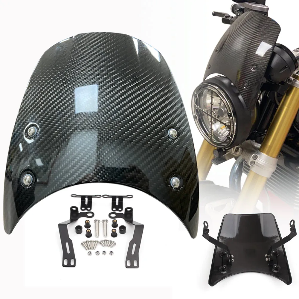 Дефлектор ветрового стекла для BMW R Nine T RNineT 9T 14-19 мотоциклетный из углеродного волокна