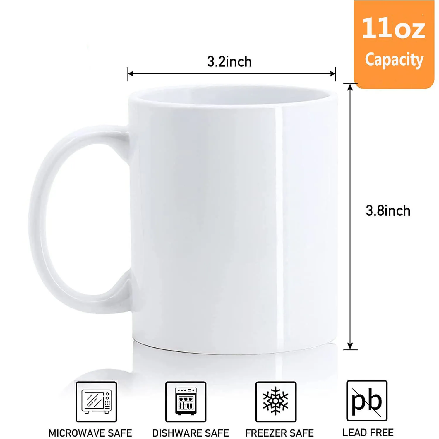 Us Warehouse Wholesale High Quality White Sublimation Mug 11 Oz Custom ...