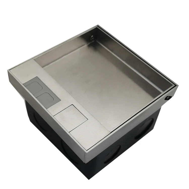 Stainless Steel Sliver Invisible Floor Socket Electric Power Socket Outlet Hidden Design Floor Socket