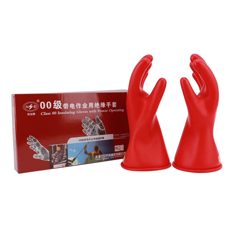 Ppe Safety Fingerless Ce Testing 500v Electrical Gloves For Lineman