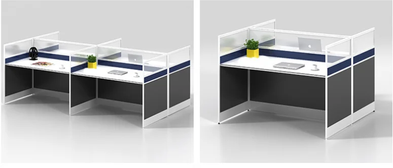 Modular Call Center Cubicle Table - 8 Person Partition
