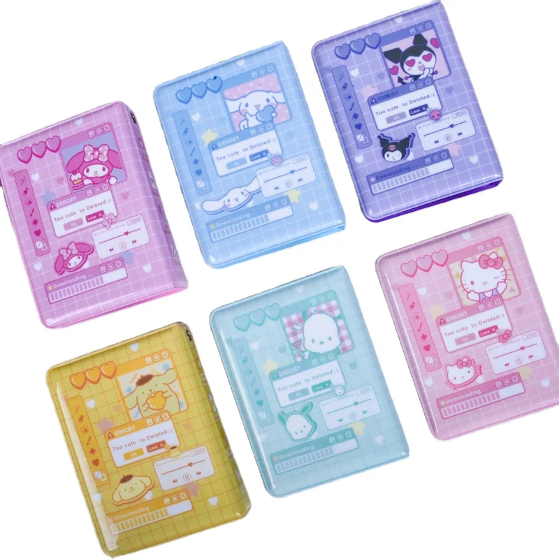 BoTu Sanrioes аниме Kuromi Mymelody фотоальбом брелок с мультипликационным персонажем 40 карманов 3-дюймовый держатель для карт хранения