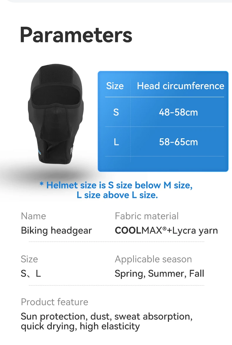 Balaclava Hot Sale Full Face Breathable Balaclava Motorcycle Polyester Plain Black Cycling Fast Drying Mask factory