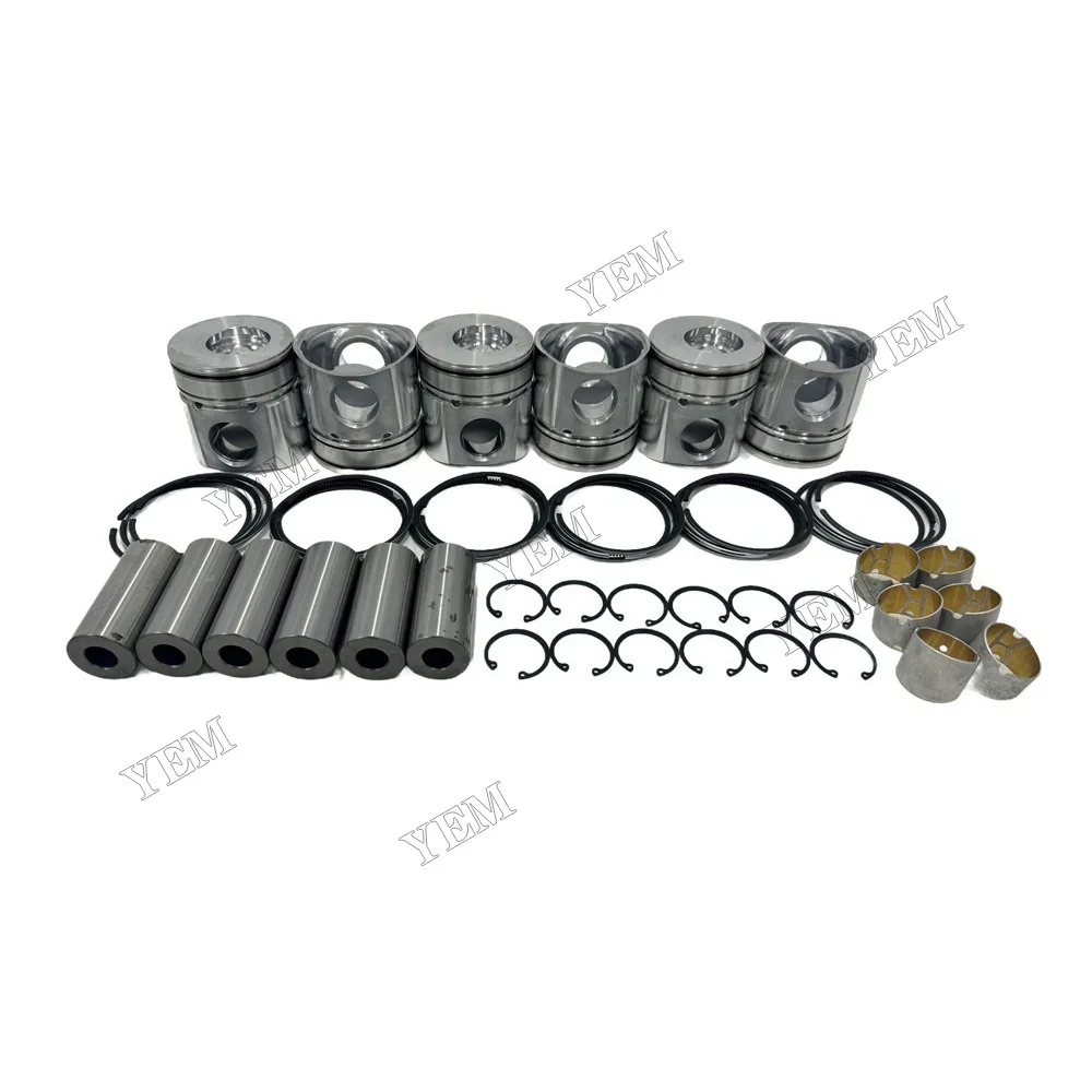 Cylinder Piston and Ring Kit Compatible for Komatsu 6D102 Engine Parts Factory 2