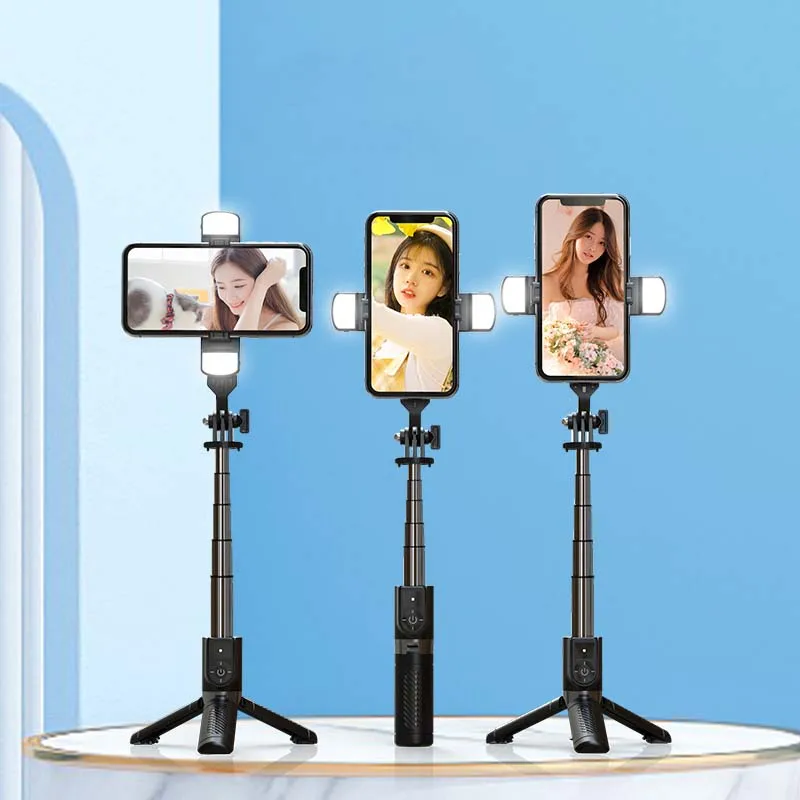 Mini Selfie Stick 3 In 1 Bluetooth - Telecomando E Treppiede Per Vlog E Foto