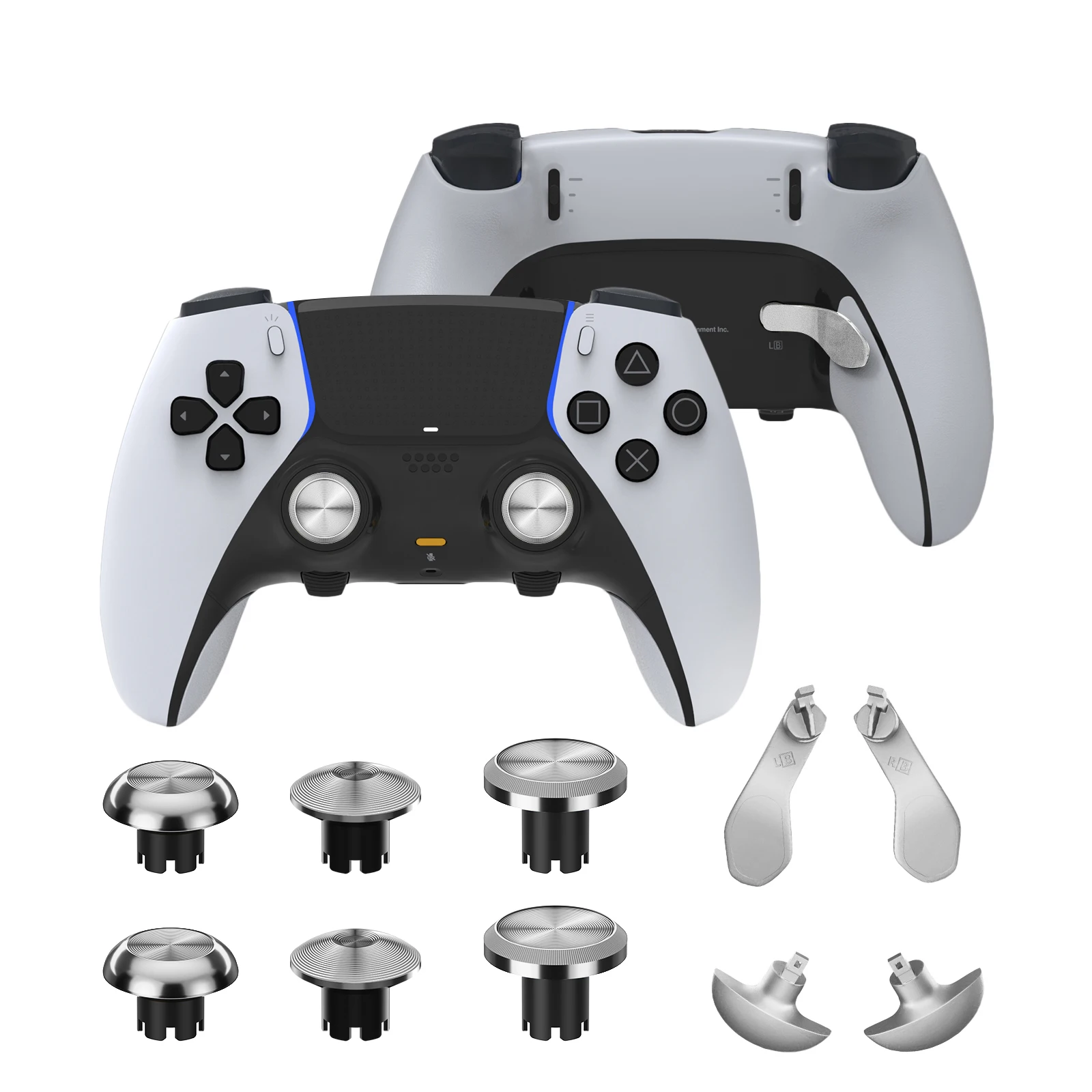 CHARMFOCUS PS5 Elite Controller - Metal Rocker Cap Paddles