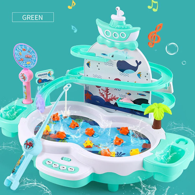 
3 в 1 Рыбалка Настольный светильник | Многофункциональные электрические массажи для детей игра рыбалка трек игрушки 