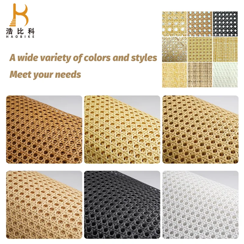 Free Sample Natural Rattan Square Cane Webbing Pvc Rattan Webbing a ...