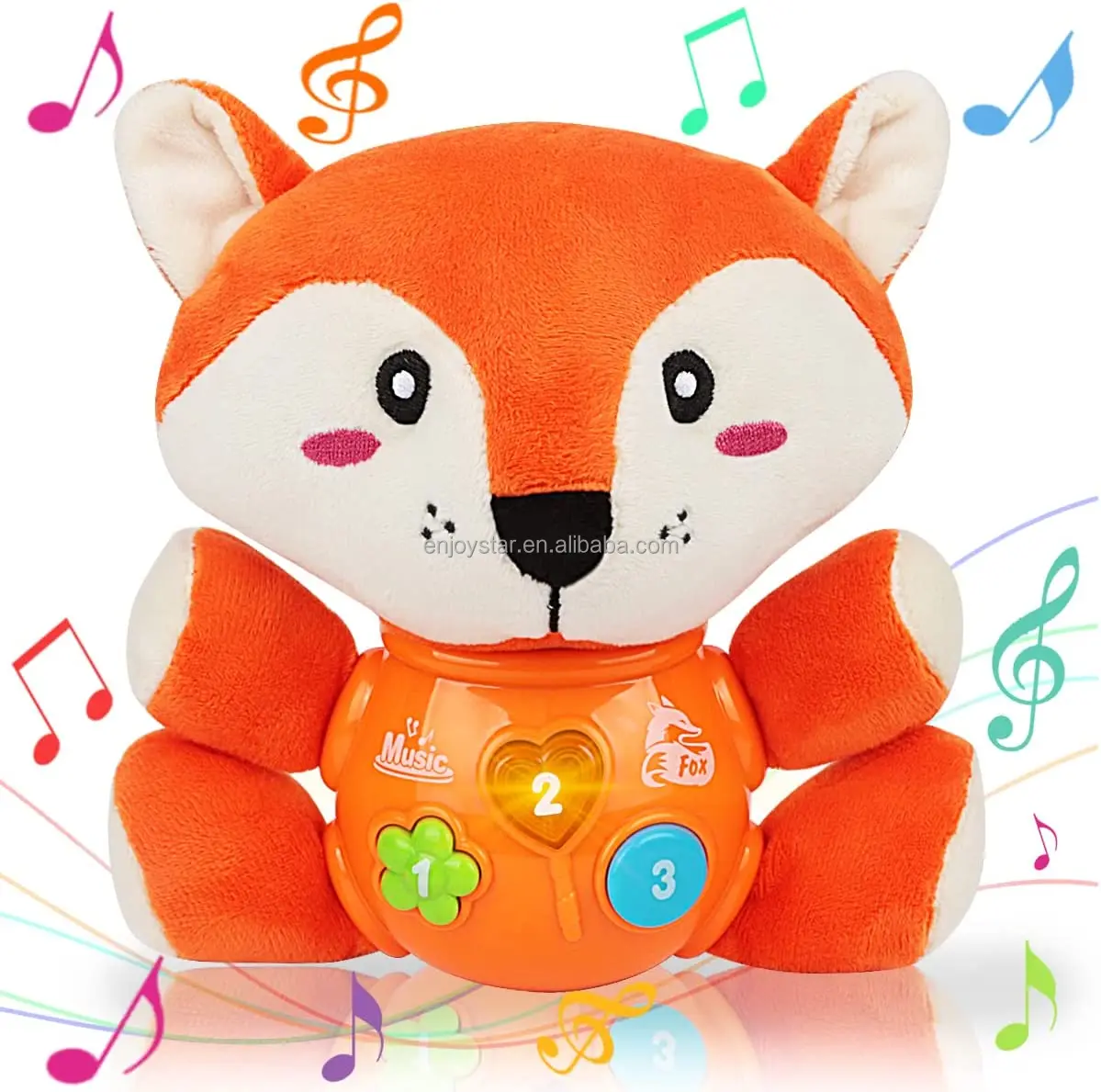 Plush Fox Infant Toys Music Light Up Baby Stuffed Animal Baby Gifts For