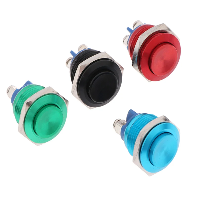 Latching Red/Green/Yellow/Blue/White/Black Round Self-reset Push Button Switch 