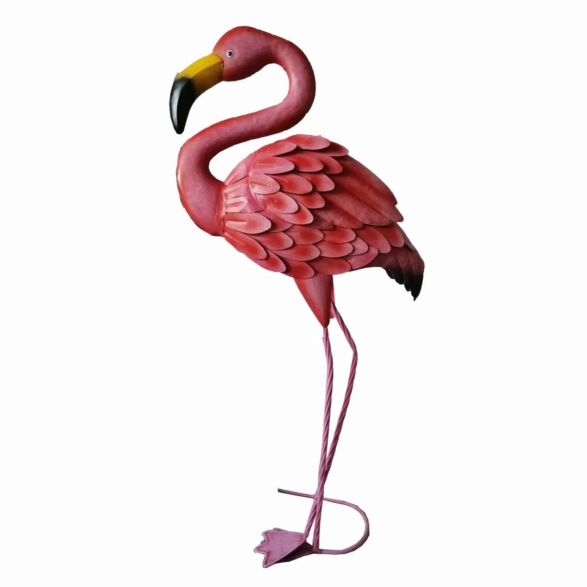 Garden Animals Metal Garden Ornament Lawn Statue Decoration Pink
