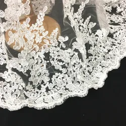 Африканская 2021 нигерийская французская тюль, белая кружевная свадебная ткань, 3d лента с вышивкой, кружевная сетчатая ткань