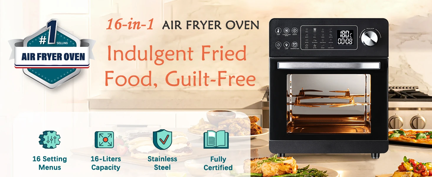16in1 Multifunctional Air Fryer Oven Home Use Programmable Oven With
