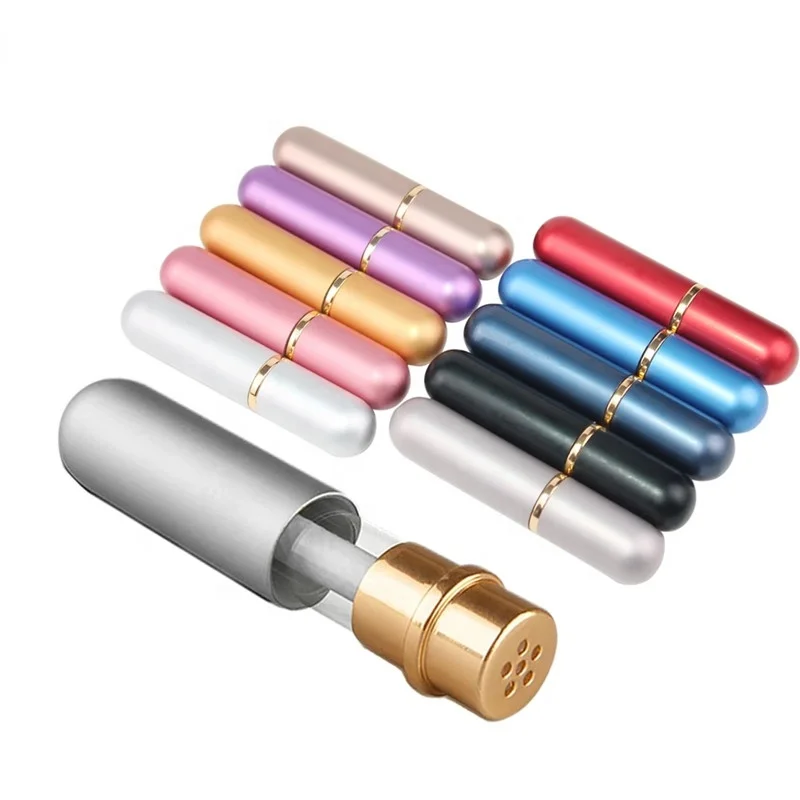 10 Colors Metal Aluminum Inhaler for Essential Oil Aromatherapy