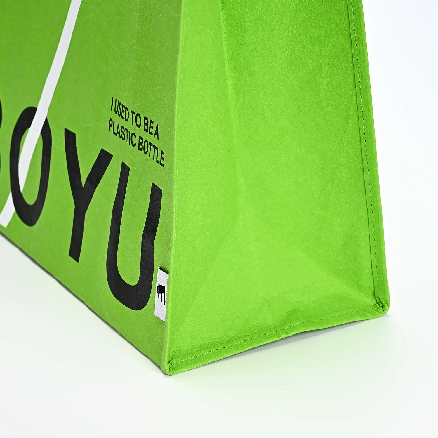 Dupont Paper Tote Bag Medium Single Shoulder Handbag Washable Kraft Paper Cotton Linen Lining Natural Ecobags for Food Shopping supplier