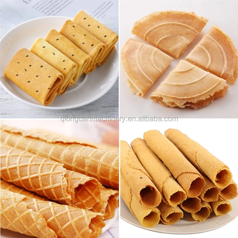 Automatic Phoenix Egg Roll Folding Machine Egg Roll Making Rolling Machine Gas Waffle Wafer Biscuit Crispy Cookie Cone Price