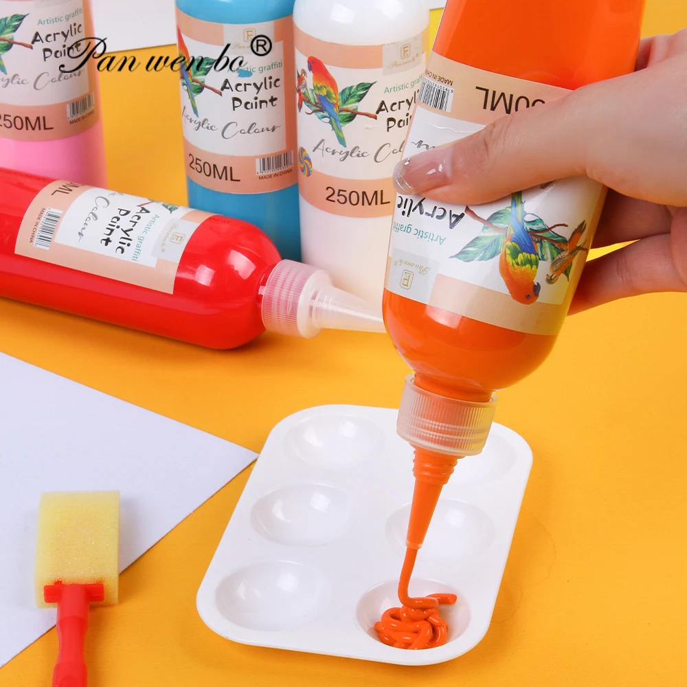 Художественные принадлежности 10 видов цветов акриловая краска 250 мл художественная Профессиональные акриловые