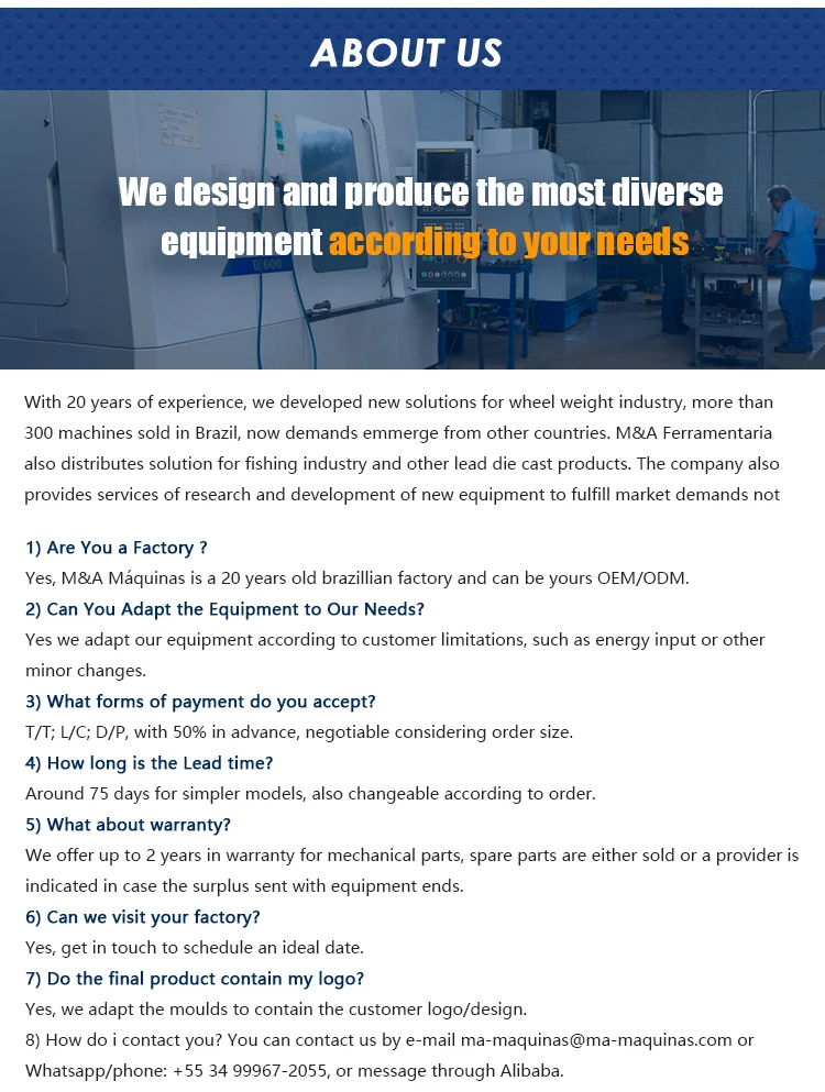 Metal Fishing Lead Sinker Die Casting Machine Lead Fishing Sinker