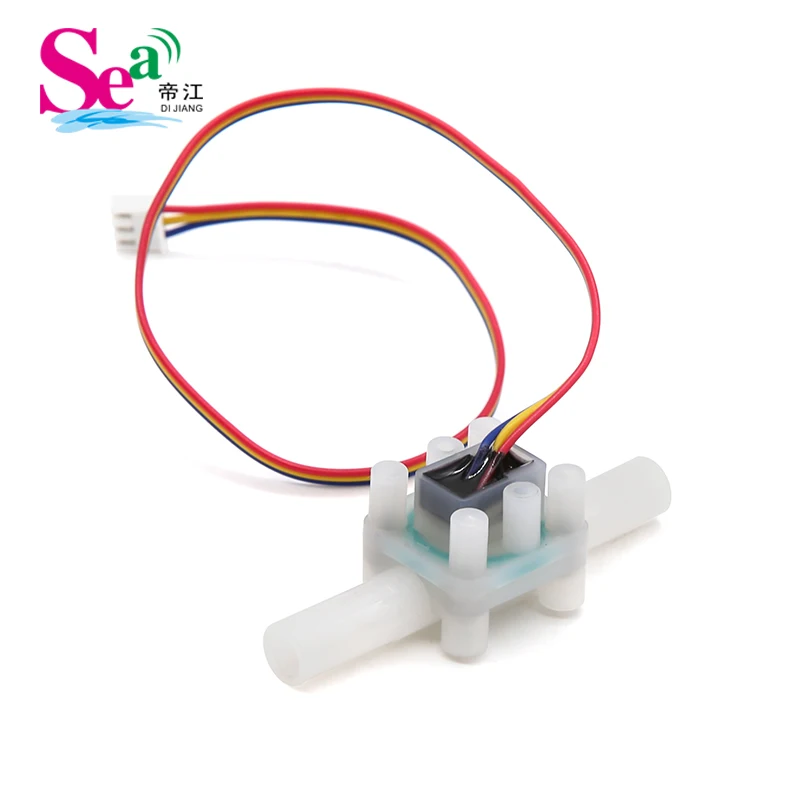 PVDF Flow Sensor ZJTM-05A Hall Effect Flow Switch 3/8 Connection Chemical Acids Counter Turbine Flowmeter for Farm Machines