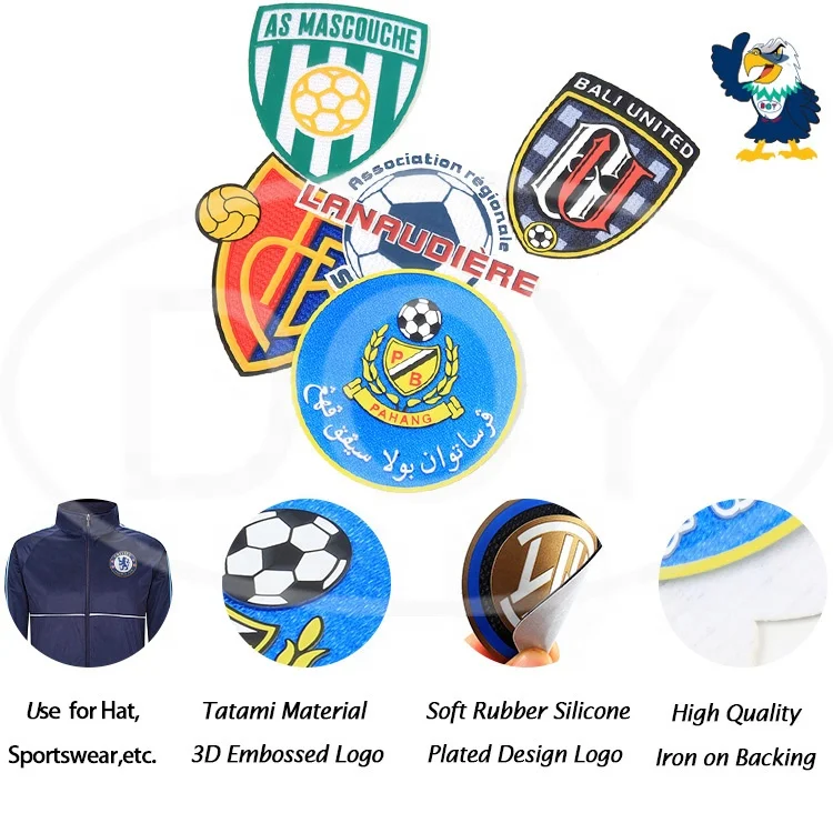 OEM Custom Jerseys Heat Transfer Printing Silicone Patches
