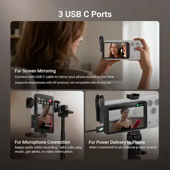 NEEWER 4" Phone Vlog Selfie Monitor Screen, Smartphone Back Camera Monitor with Remote for YouTube TikTok Video Streaming detail image