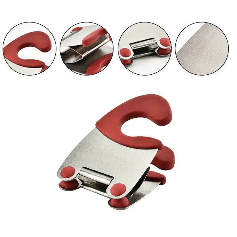 Stainless Steel Pot Side Clips Anti-scalding Spoon Holder Kitchen Gadgets Rubber Convenient Kitchen Tools factory