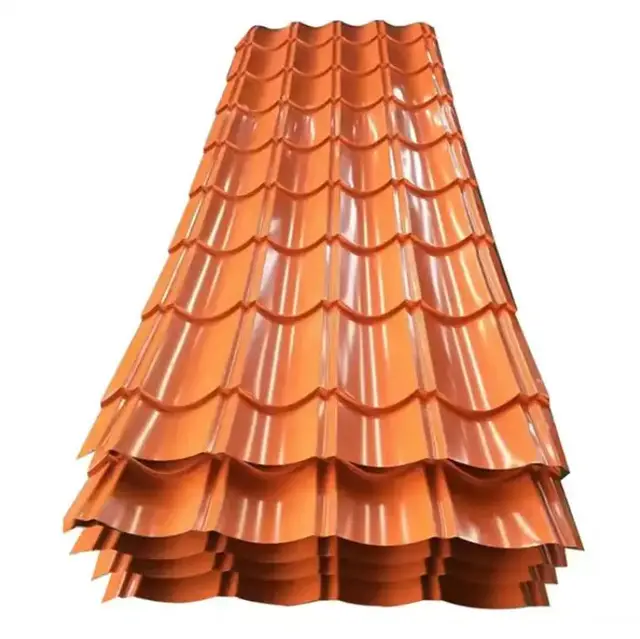 Classical Type Durable color stone chips coated roofing sheet tile metal Lightweight Roman Shingle composite tile steel sheet
