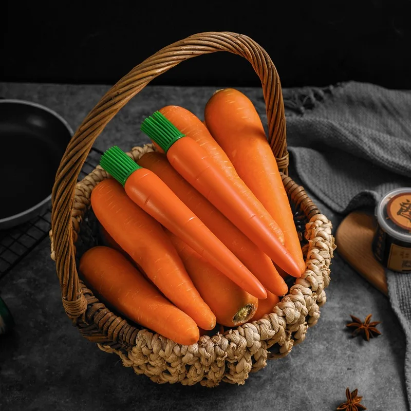 Carrot Shaped Integrated Silicone Brush Barbecue Oil Cake Baking Cream Brush Pastry Tools details