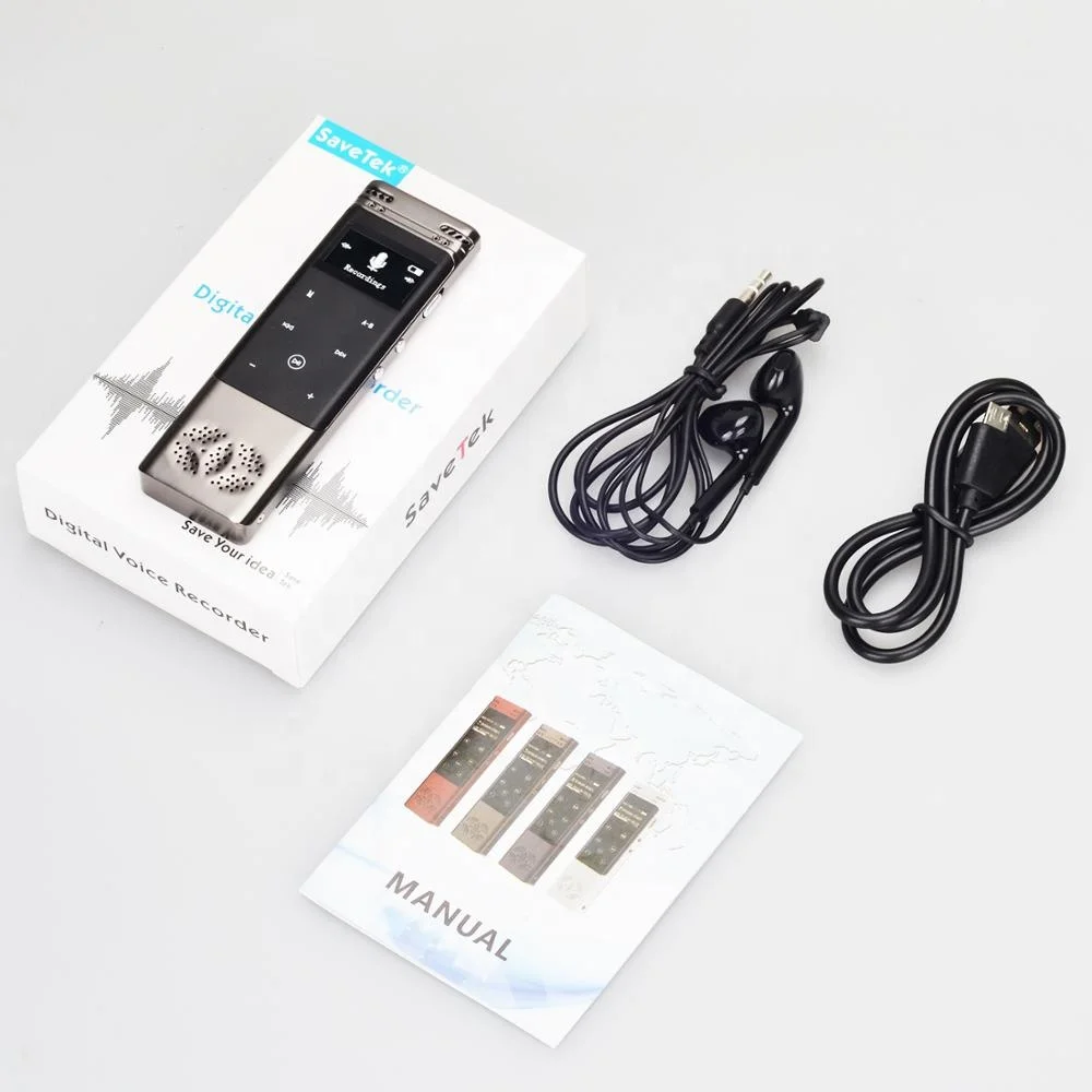 8GB Voice Activated Digital Voice Recorder with Touch Screen & MP3 Playback