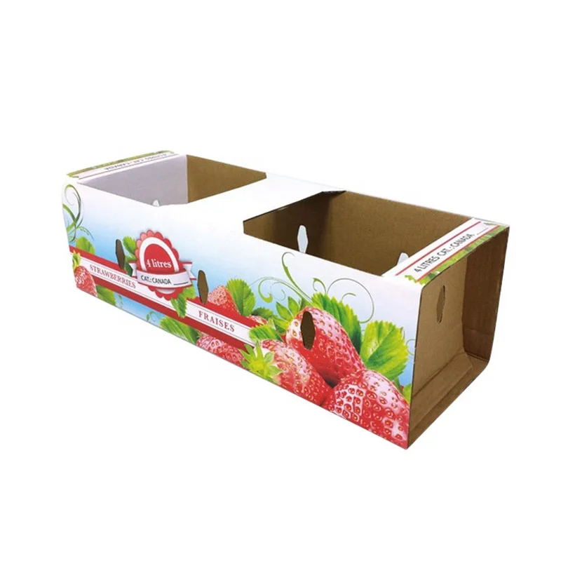 Factory Custom Printed Corrugated Cardboard Gift Package Vegetable Shipping Boxes for Fruit Packaging