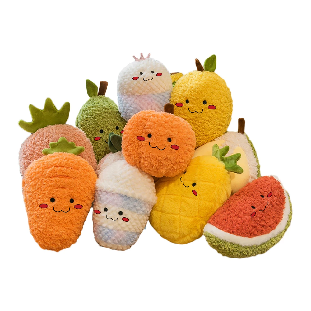 Wholesale Cute Plush Fruit Toys Mango Peach Vegetables Kiwi Orange Custom  Stuffed Soft Fruit Plush Toy