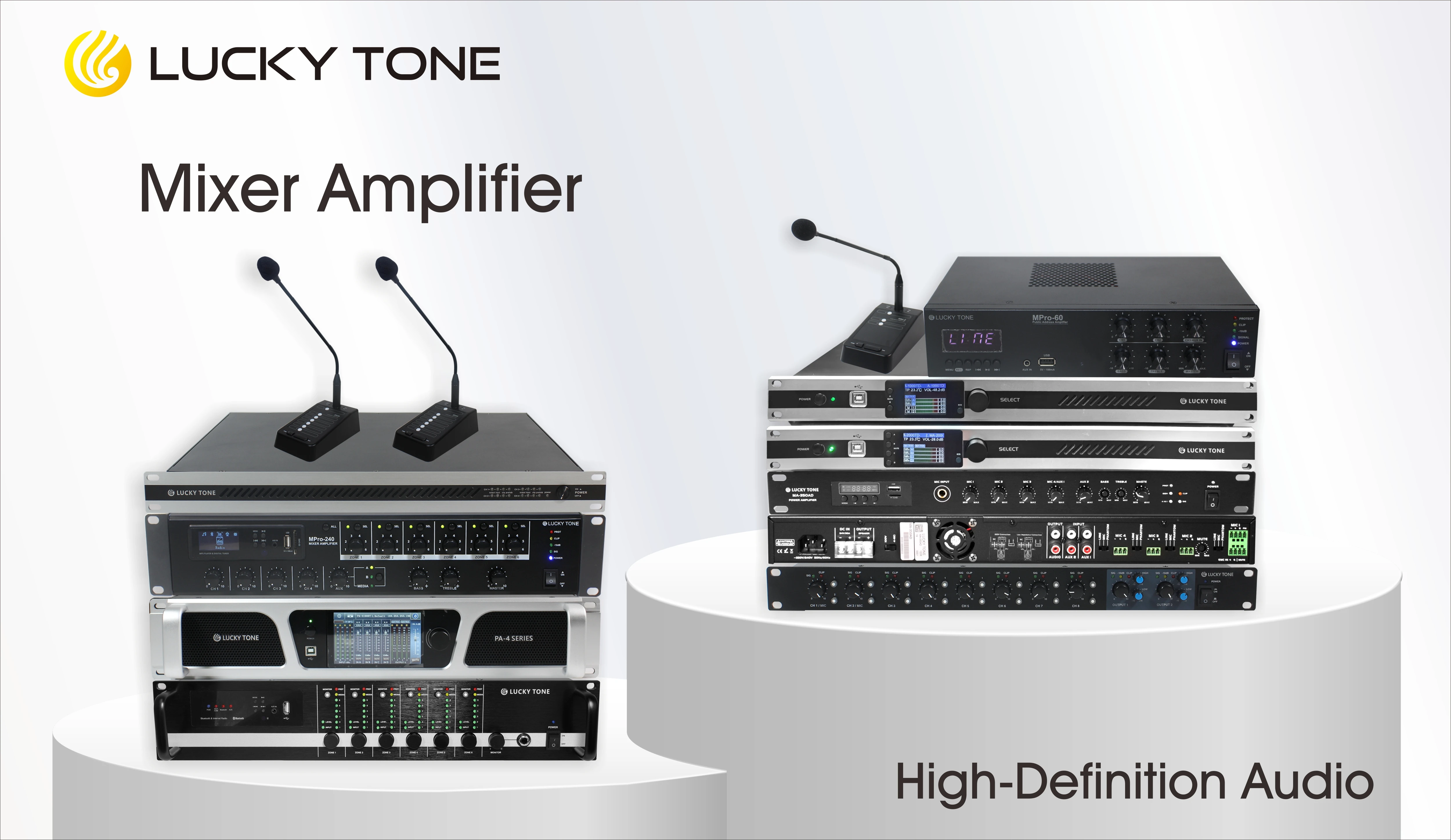 Small Size Wireless Audio Tour Guide System VHF Receiver with RFID Software