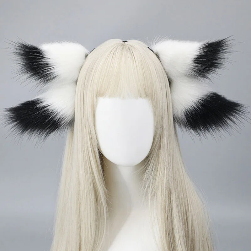 Fashion Handmade Furry Ears Headband Cosplay Party Plush Ears Kc ...