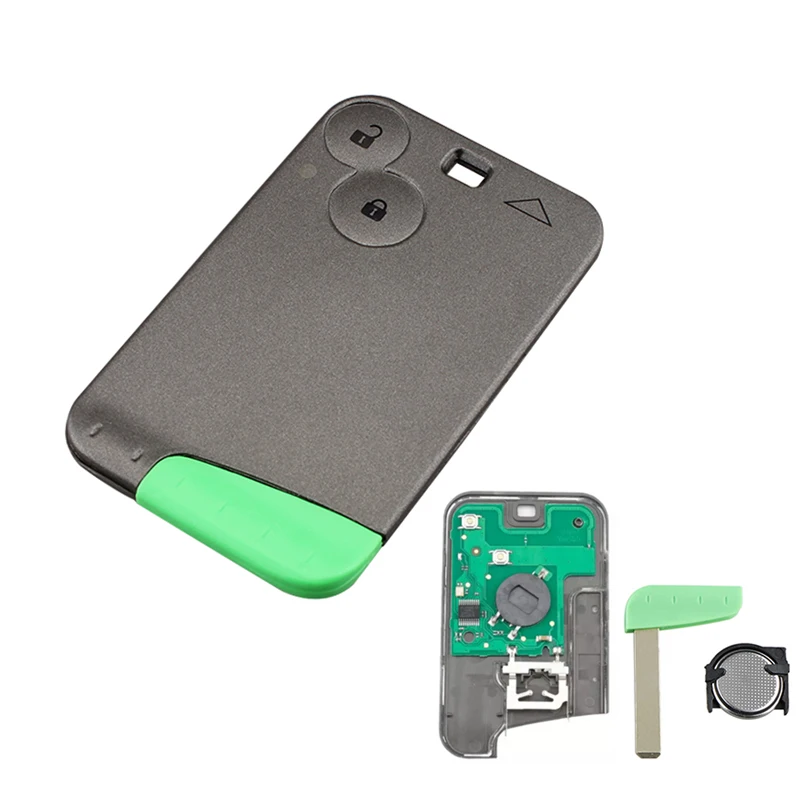 Replacement 2-Button Smart Key Shell 433mhz PCF7947 Chip Remote Control Card Fob for Renault Laguna 2 Clio 3 Espace Vel-Satis