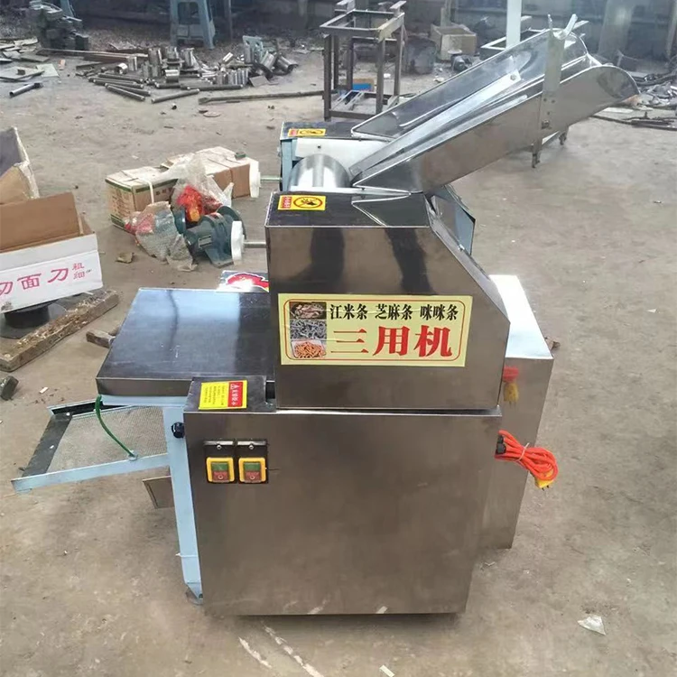 Automatic Chinchin Strips Cutting Processing Machinery Chinese Rice Strips Dough Cutter Chin Chin Making Machine