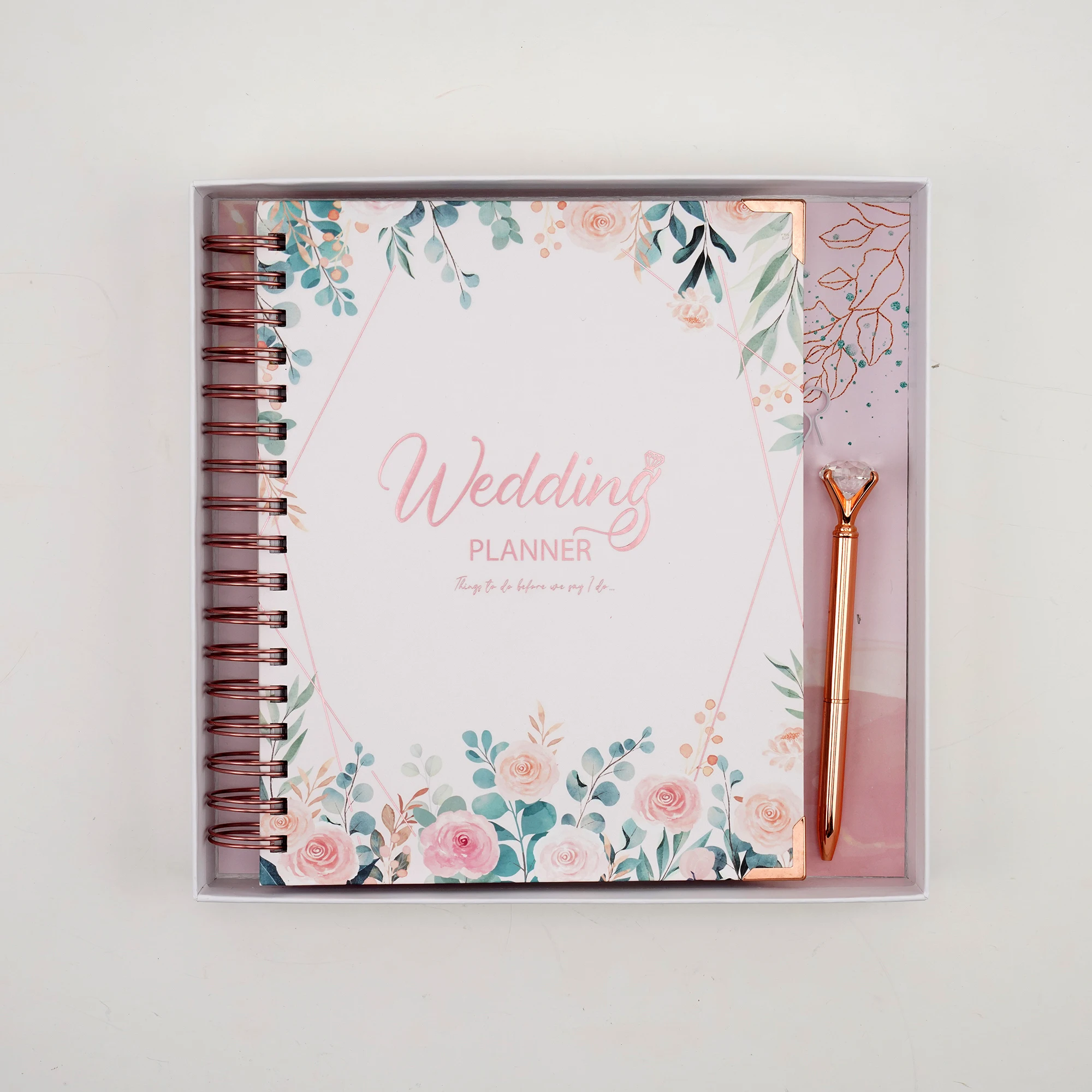 Luxury Custom Binder Wed Planner Set White My Wedding Planner Book