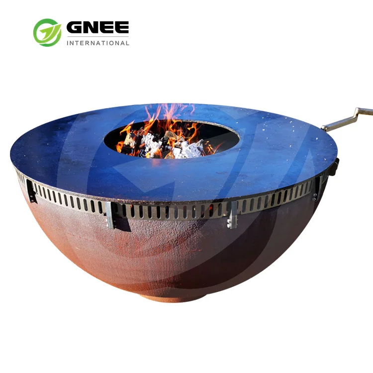 Corten Steel Bbq Rotisserie Fire Pit Grill Barbecue Grill - Buy Outdoor ...