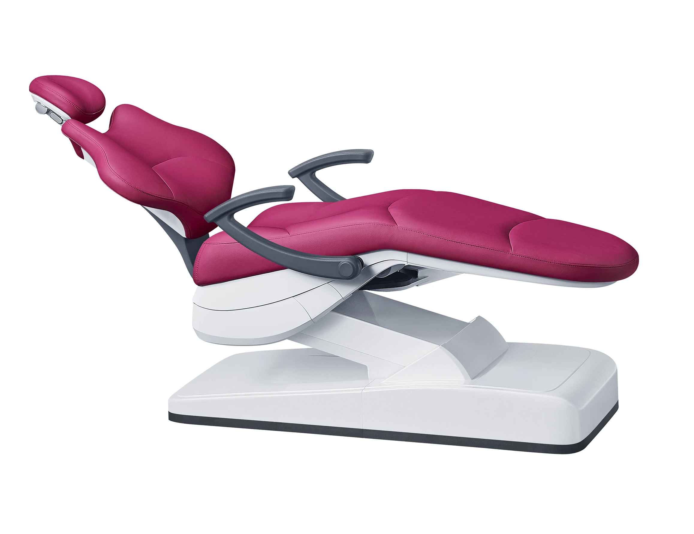 Hydraulic Dental Patient Chair with LED Light & Stool Set Leather Upholstery, CE Certified